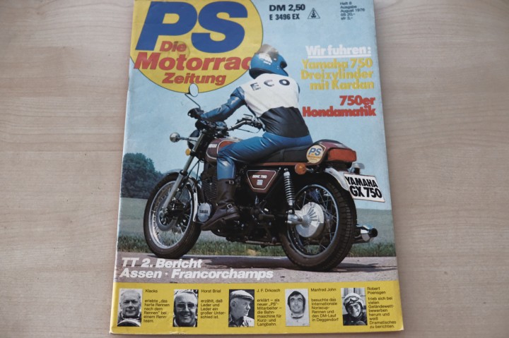 Deckblatt PS Sport Motorrad (08/1976)